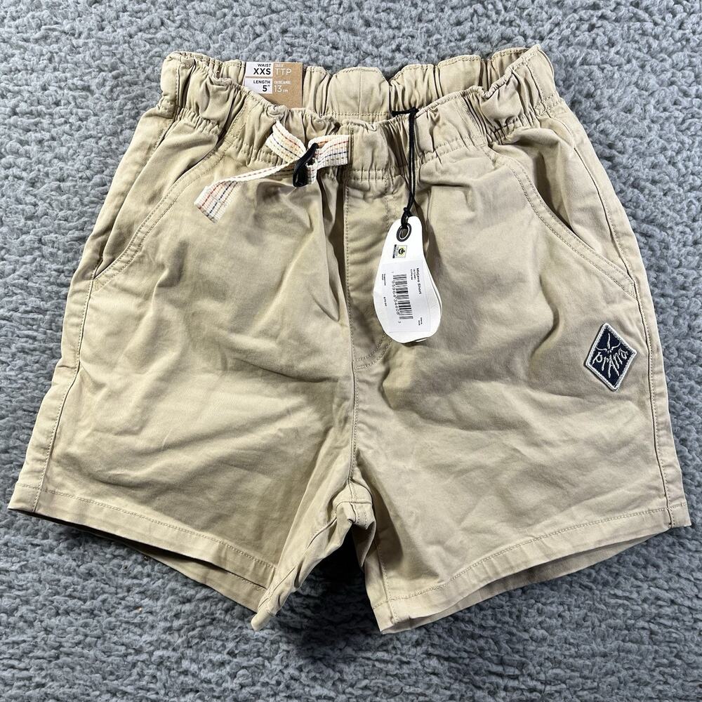 NWT Prana Mojave Short Men's XXS Cliffside Khaki Tan Organic Cotton Hiking